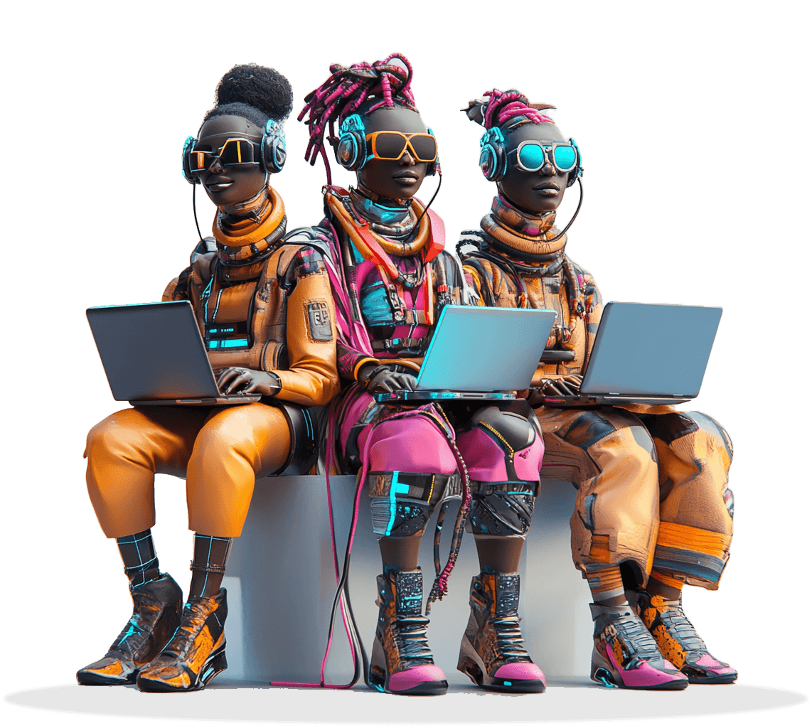 DSL participants with laptops